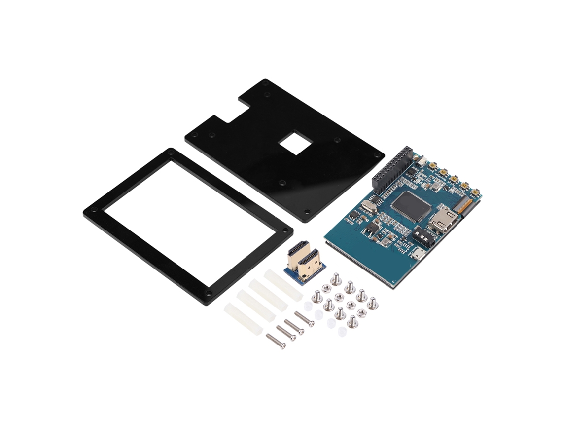 Aetheria tela Lcd de 3.5 Polegadas com Interface Multimídia Hd 1080p 60fps para Rpi com Estojo de Acrílico Preto