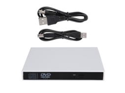 Unidade Óptica Combo Dvd Externa Slim Gravador De Cd Para Pc Notebook Branco