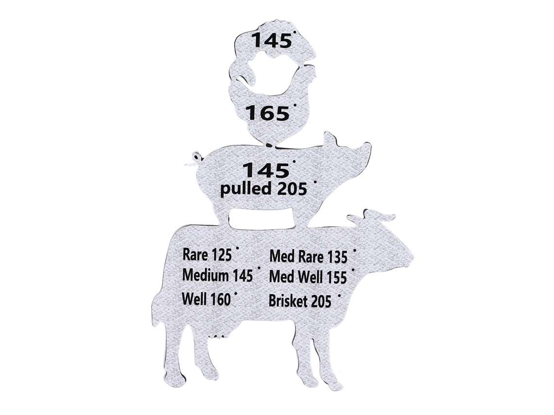 Guia De Temperatura Interna De Carnes Mágnetico Para Churrasco E Cozinha