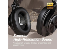 Auricular Bluetooth Oneodio A70, Áudio De Alta Resolução, O Monitor De Estúdio Profissional De Dj, Auriculares Sem Fios Através De Ouvido De 3,5 Mm E 6,35 Mm