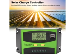 Controlador De Carga Solar Dual Usb Laxiscreed Com Lcd, 12v/24v 20a, Regulador De Energia