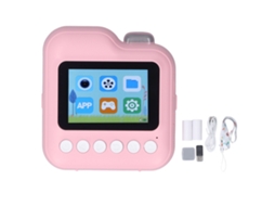 Câmera Digital Para Crianças Com Impressora Portátil Instantânea Hd Para Viagens Ao Ar Livre Rosa