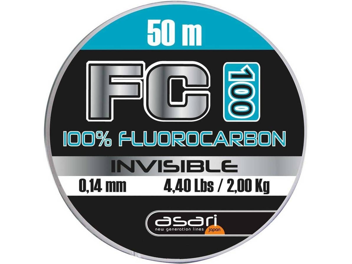 Linha de Pesca de fluorcarbono ASARI Fc 100 Fluorocarbon (0.330 mm - 0,20 mm)