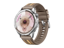 Bracelete Para Huawei Watch Gt 6 (46mm) - Silicone E Nylon Trançado Caqui Arco-íris
