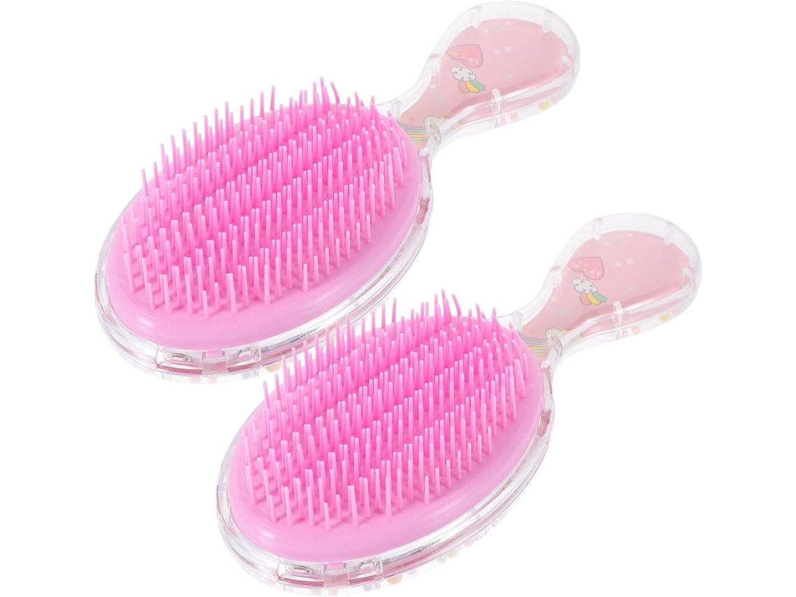 Conjunto De 2 Pentes Ovais Transparentes E Fofos Da Veemoon Para Meninos Meninas, Escova Desembaraçadora Macia E