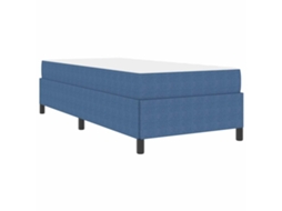 Conjunto 1 Estrutura Da Cama Vidaxl Azul Tecido (80 X 200 Cm)