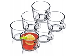 Copos com alça, caneca de café, chá, bebidas, conjunto de 6 peças, 270 ml, Kadax