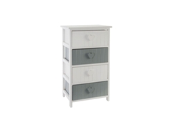 Cómoda Home Esprit Branco Cinzento 40 X 29 X 73 Cm