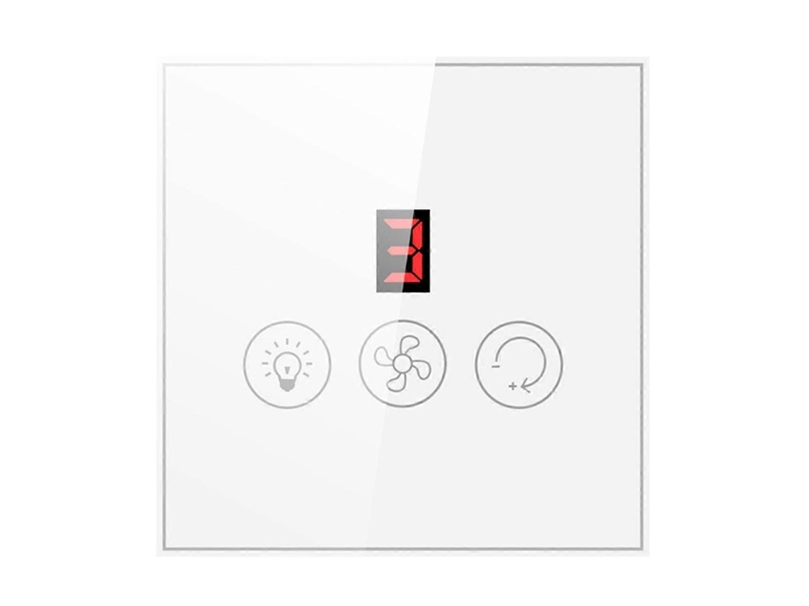 Lurelia Controlador De Interruptor Inteligente Tuya Plug Ue Ventilador De Teto Lâmpada Interruptor De Luz Branco