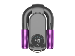 Secador De Sapatos Dobrável Com Botão, Unidade Silenciosa, Com Temporizador, Preto E Roxo, Pacote Com 1 Unidade