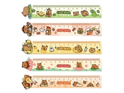 Mozxirz Conjunto De 5 Réguas Fofas De Desenho Animado, 15cm, Reta
