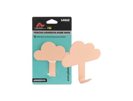 Cabide Adesivo Lauxa Home Cloud, Pacote Com 12 Unidades, Cores Sortidas, Aço Inoxidável, 7,5 X 7 Cm, 2 Kg