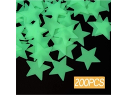 Calcomanías Luminosas De Estrellas, 200 Piezas Pegatinas Fluorescentes Para Pared Niños