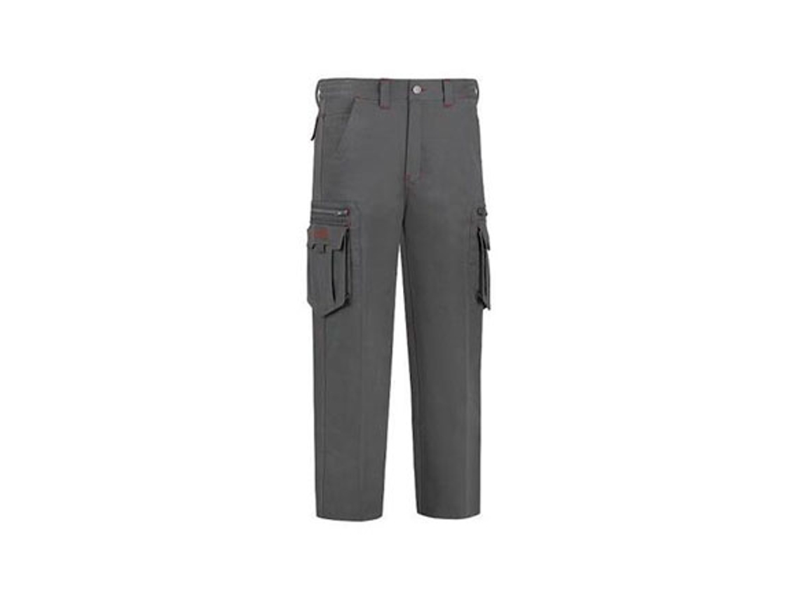 Pantalon Stretch Multicremalleras Gris