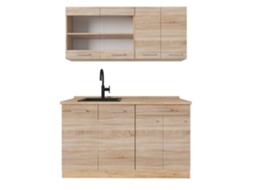 Cozinha R-Line, 140cm sem PT, Sonoma/Carvalho dourado,  VICCO