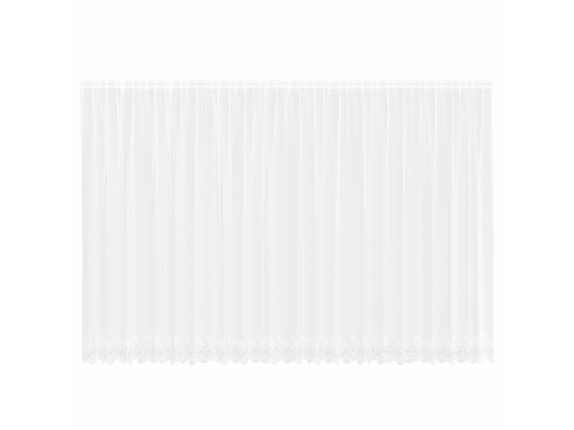 Conjunto 1 Cortina De Renda Vidaxl Branco Poliéster (220 X 600 Cm)