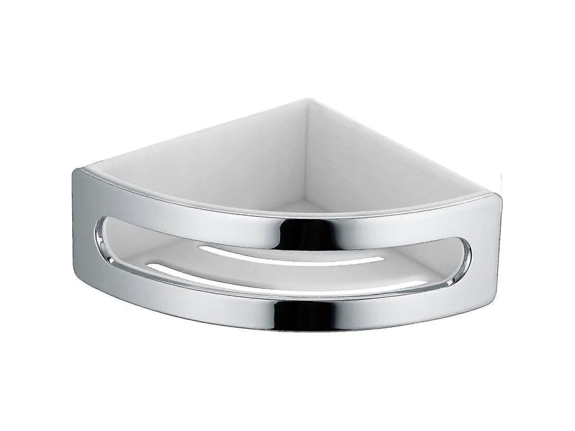 Cesto de Cantinho de Banho Elegance Cromado com Inserto Plástico Removível