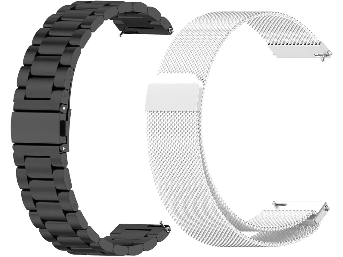 Conjunto De 2 Pulseiras Metálicas Compatíveis Com Watch Gt 6 41mm,