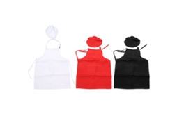 3 Conjuntos Avental E Chapéu De Cozinheiro Para Crianças Vermelho Preto Branco Adorable Confortável