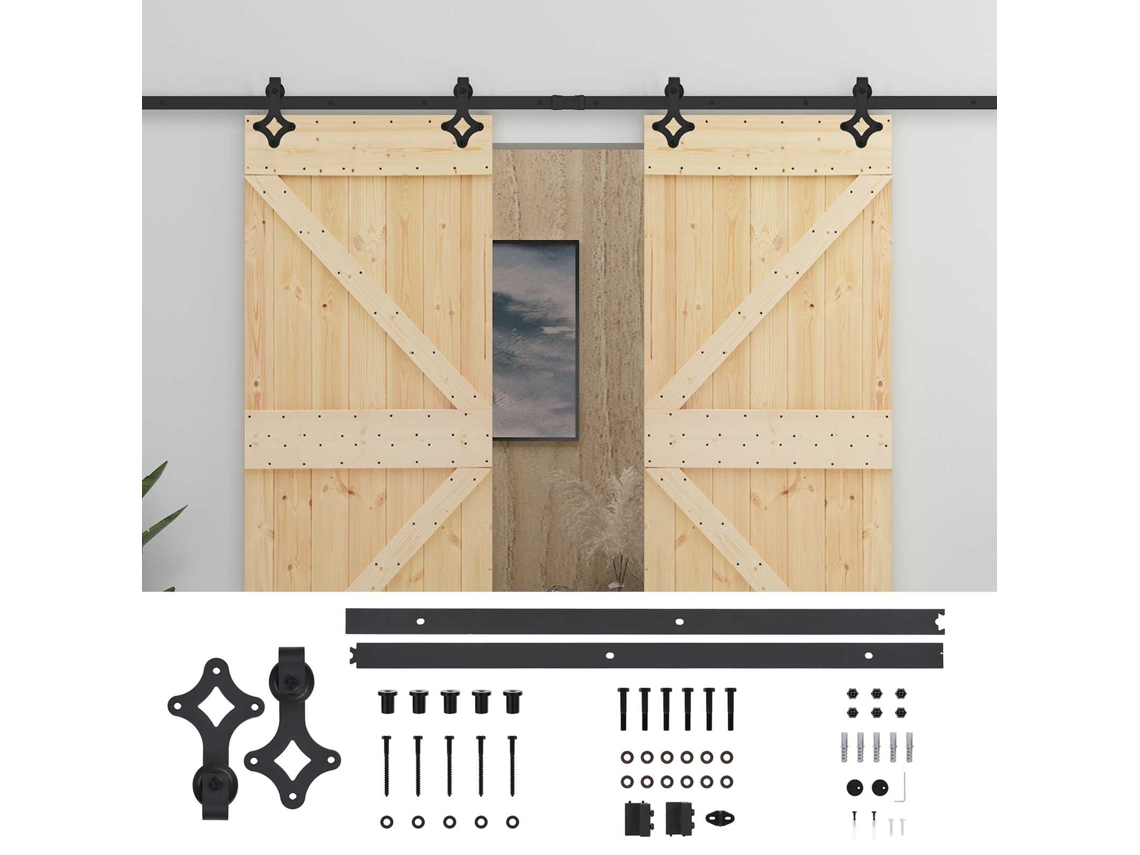Maison Exclusive - Porta Deslizante 2 Unid. 80 X 210 Cm Madeira De Pinho Maciça