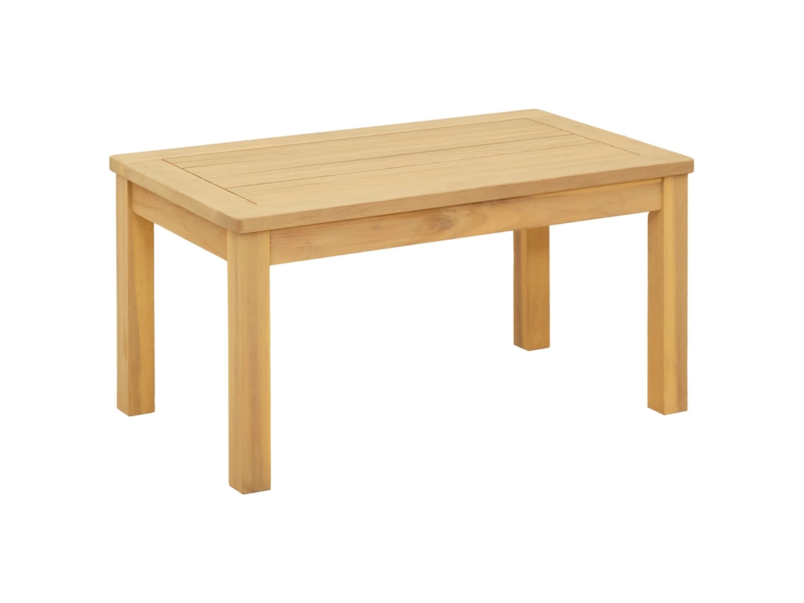 Vidaxl Mesa De Centro Acácia Clara 70 X 40 X 36 Cm