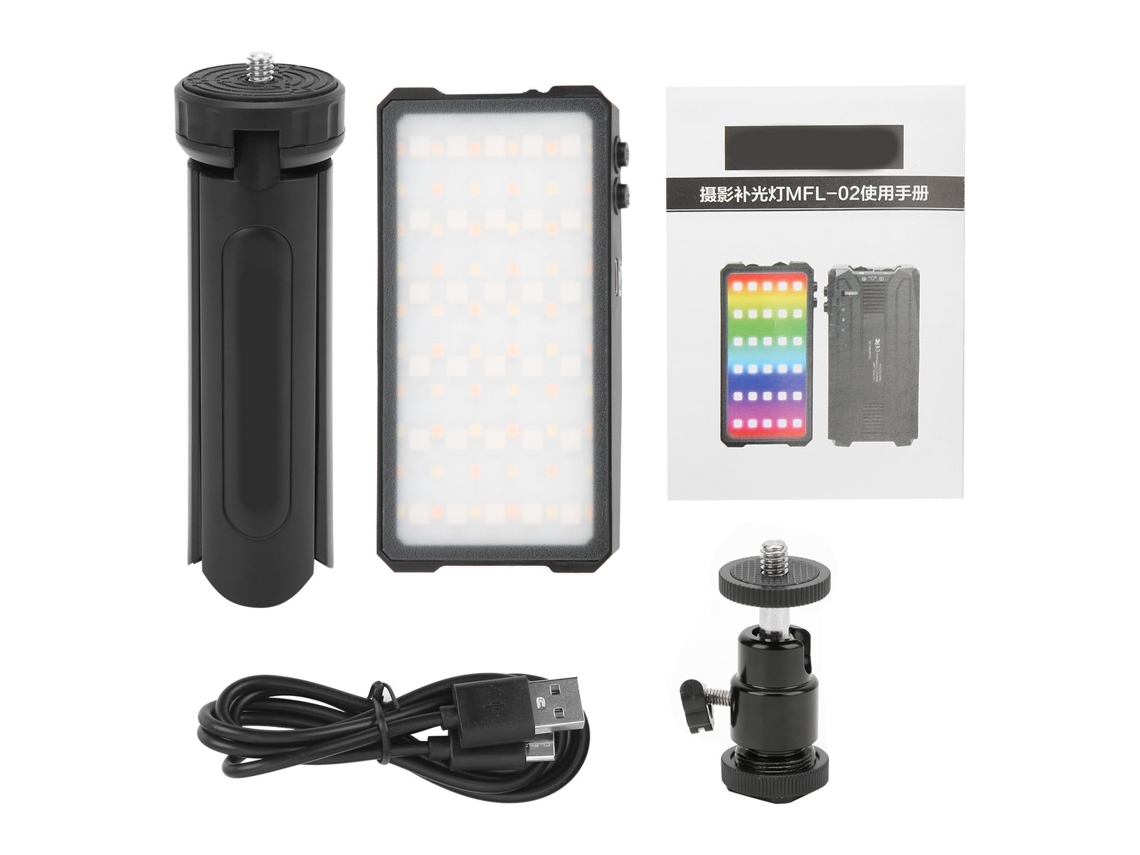 2026 luz de Vídeo Rgb Led Mfl‑02 5w 3000k‑6500k Cri 95+ para Streaming Ao Vivo
