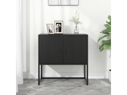 Vidaxl Aparador 75x35x75 Cm Aço Preto