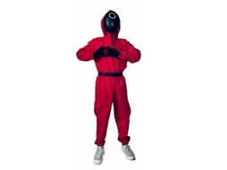 2026altiro-traje De Cosplay Infantil Halloween Squid Game Jumpsuit Conjunto De Fantasia Niños 135 Com Máscara Redonda