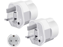 Adaptador França Para Ue Tipo G Irlanda E Malásia 2 Peças