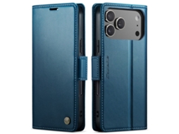 Caseme Capa Para Iphone 17 Pro Com Compartimento Para Cartão - Azul