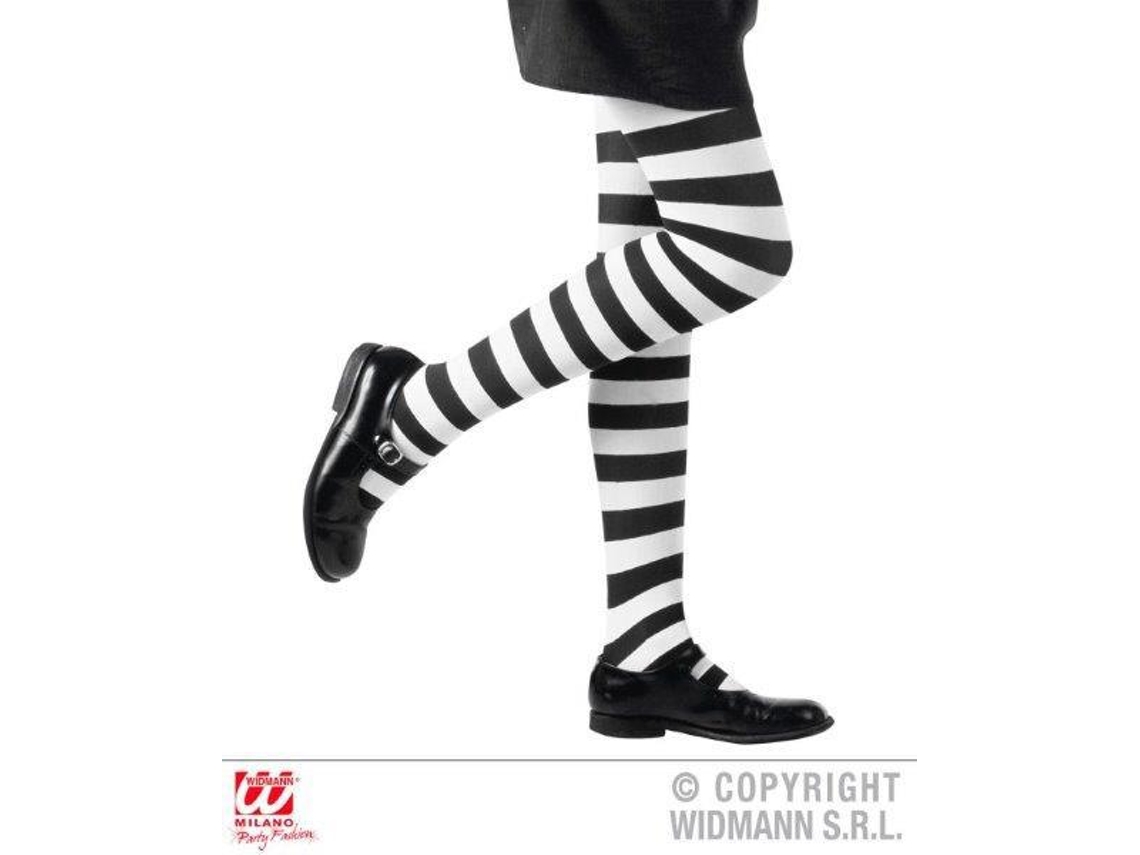 Collants Riscas Preto/Branco 7/10 Anos
