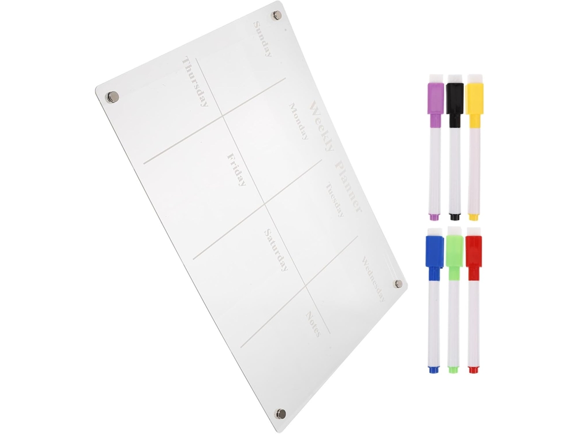 Tableau Blanc Effaçable À Sec Magnétique Acrylique Com Refrigerador Para Planejamento De Cozinha Cotidiana