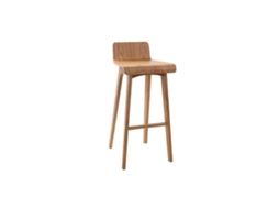 Banqueta / Cadeira Bar Design Escandinavo de Madeira Natural Baltik MILIBOO
