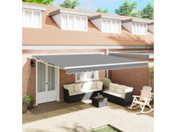 Vidaxl Estrutura De Toldo Manual Branco 400 × 350 Cm Alumínio