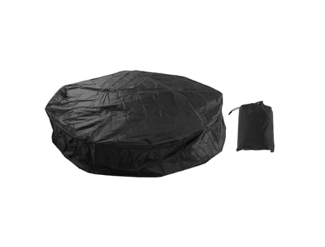 Capa De Proteção Para Banheira De Exterior Em Poliéster Tafetá Impermeável 190cm Redonda Prateada Laopipfu