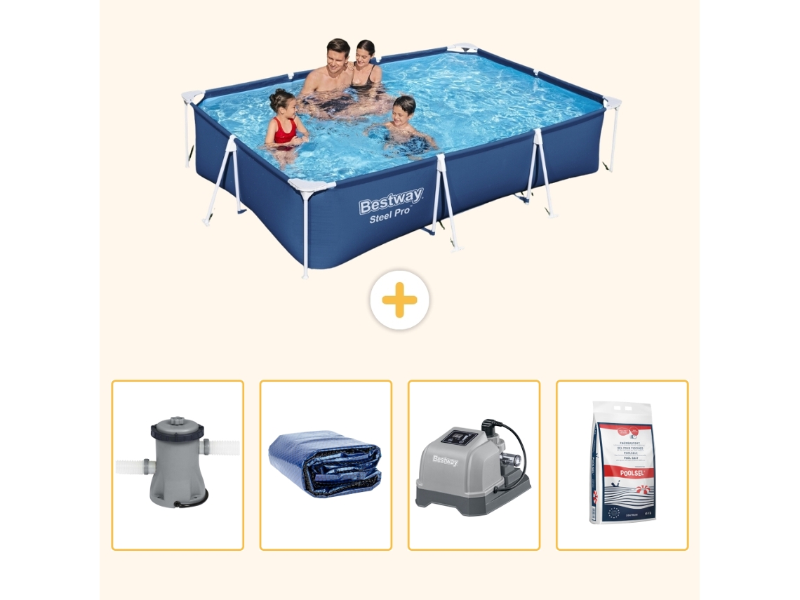 Bestway Piscina Bestway Steel Pro Retangular - 300x201x66 Cm - 5-peças S329
