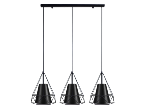 Conjuto de 3 Candeeiros de Teto  Gallipoli B Preto