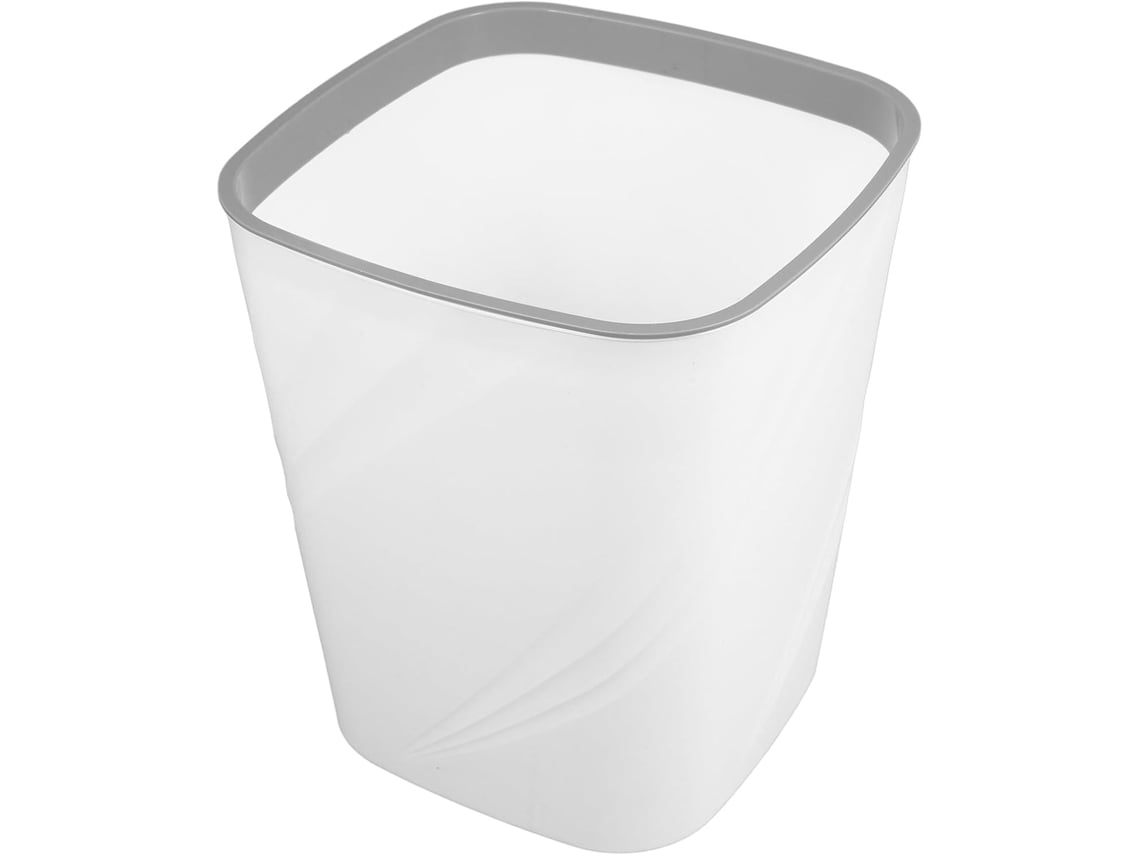 Lixeira De Cozinha Elegante Em Plástico Branco, Fácil De Guardar, Sem Tampa, Grande Capacidade