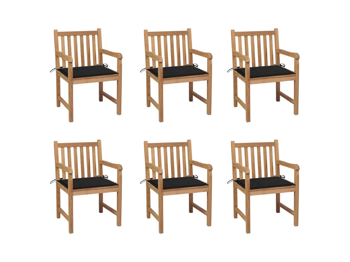 Garden Chair, Garden Chairs Vidaxl Preto Madeira (n/a)