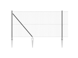 Conjunto 1 Cerca Externa Vidaxl Cinzento Aço (10 X 1,4 M)