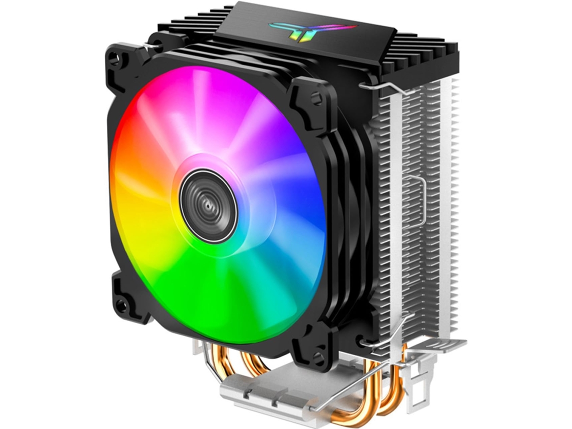Ventoinha De Pc Rgb Dupla De 9 Cm Preta Para Cpu E Camping