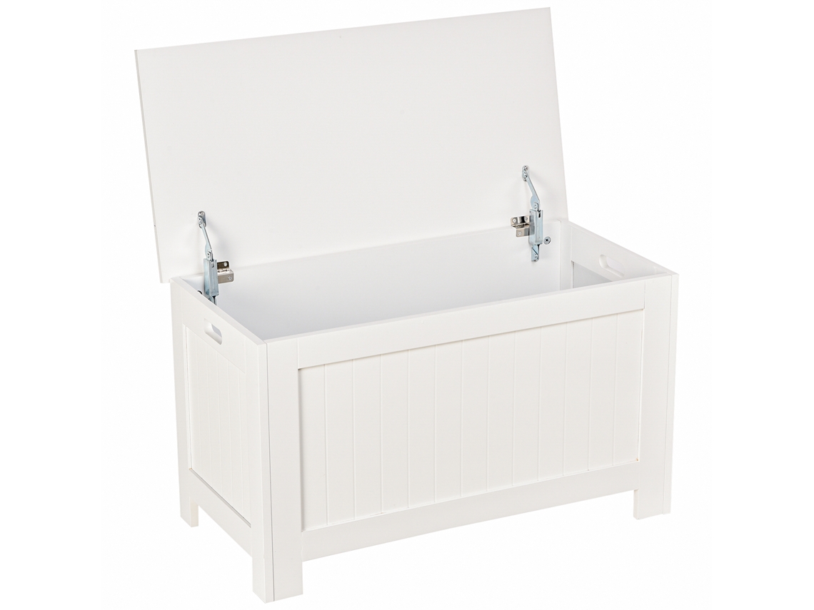 Cómoda com 3 gavetas de tecido padrão diamante, 59,5x30x73,5 cm, madeira e branco VOLTEDGE