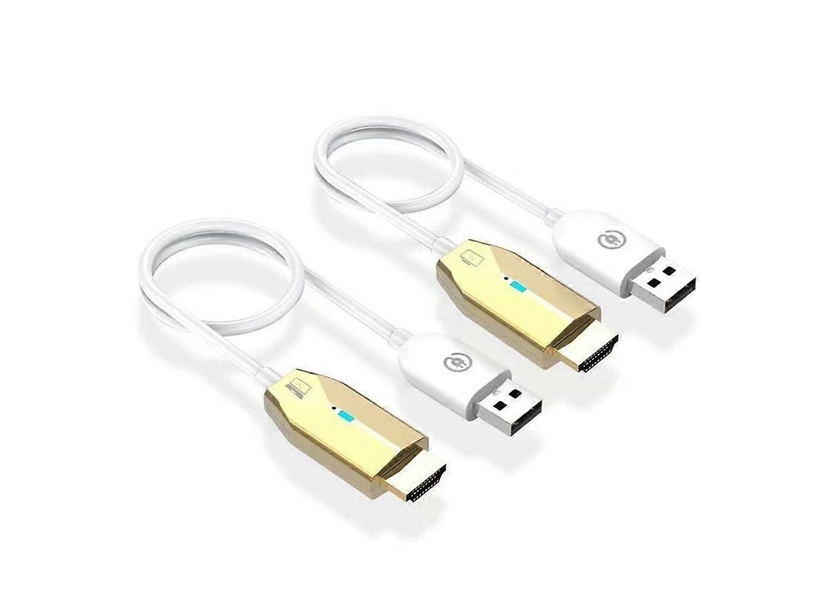 Transmissor E Receptor De Vídeo Sem Fio 30m - Adaptador Extensor Compatível Com Espelhamento De Tela Para Ca