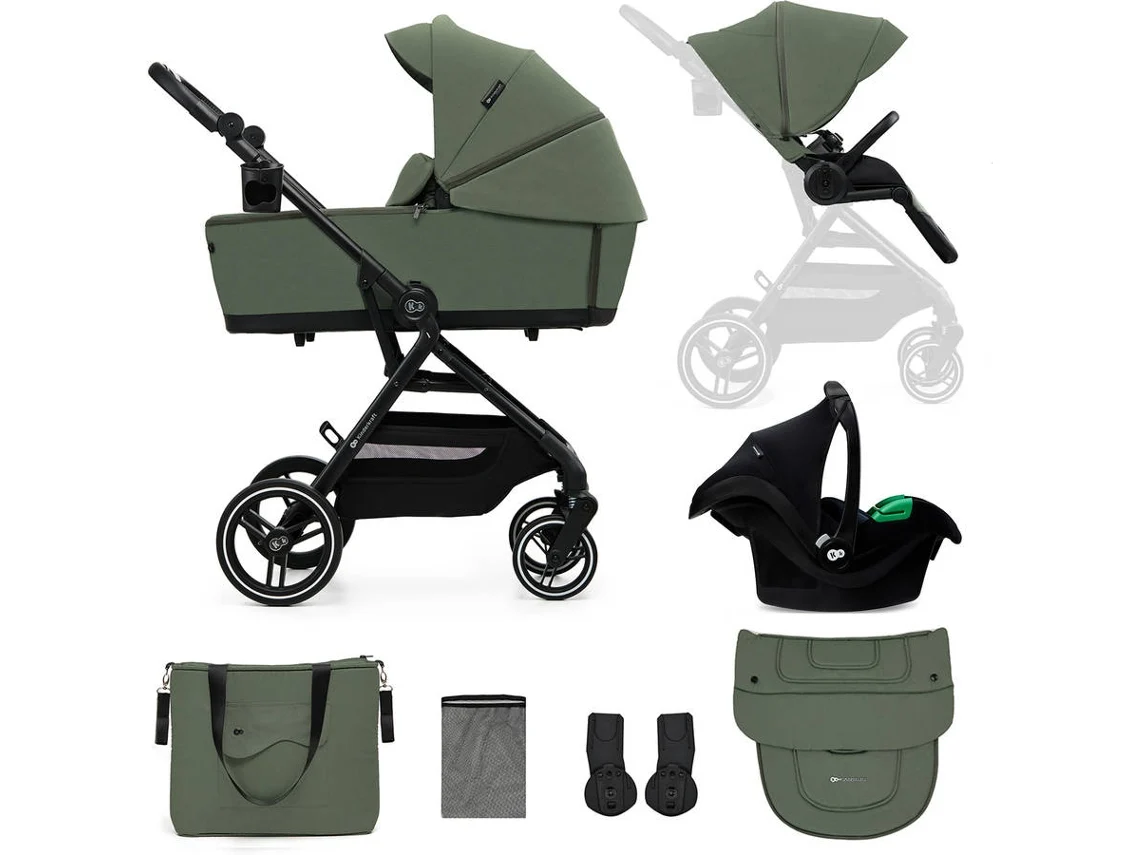 Carrinho KINDERKRAFT de Bebé Universal YOXI 3 em 1 (Verde)