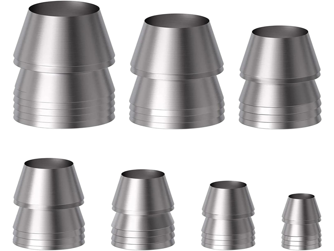 Conjunto De 7 Peças Cunhas Ferro Para Fixação E Reforço Cabos Madeira.