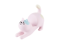 Suporte para celular em formato de gato fofo, personalizado, resina, decoração de mesa ou casa