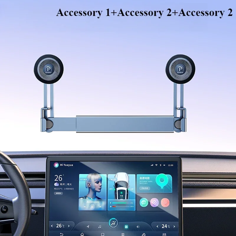 Suporte Metálico Hipacool De Dupla Posição Para Celular, Compatível Com Tesla Model 3 Highland Y Combination 6.