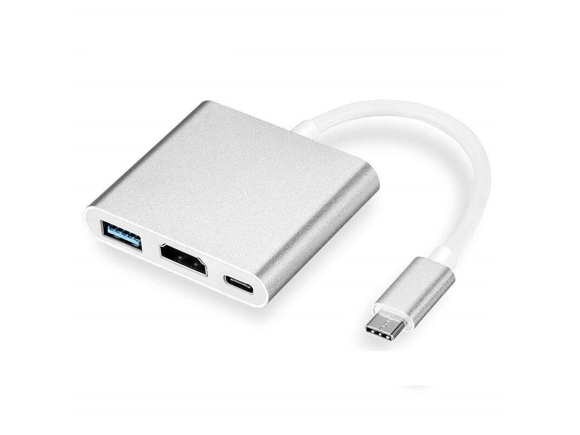 Adaptador Usb C Para Macbook Thunderbolt 3 Usb 3.0 E Hdmi Brilvibera