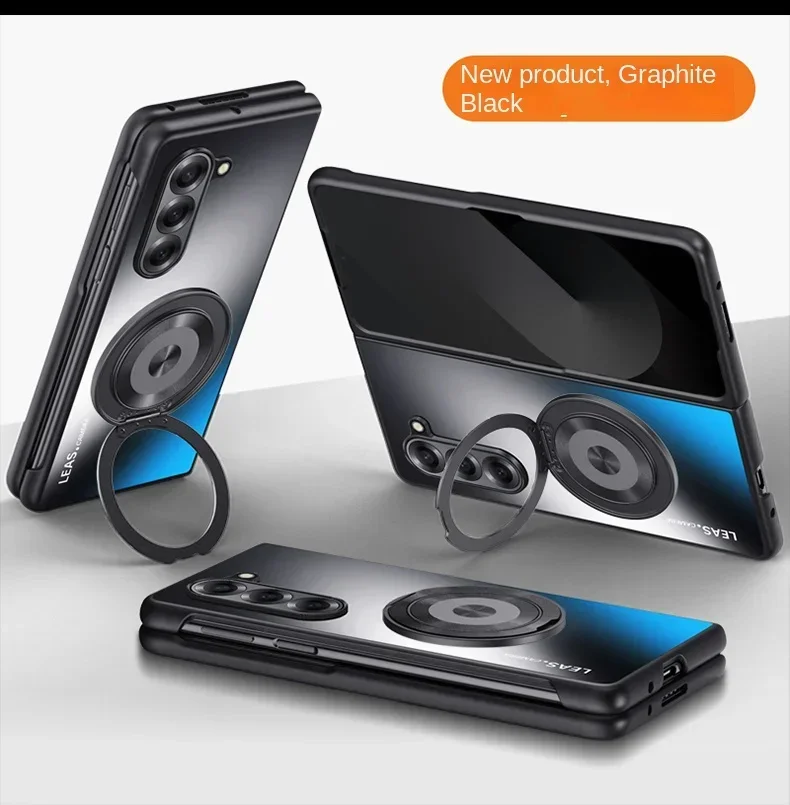 (preto, Galaxy Z Fold6) Capa Protetora Para Carro Com Suporte Magnético Em Anel De Metal, Compatível Com A Função Magnética Magsafe.