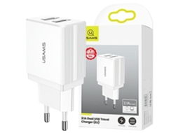 Carregador Usams 2xusb T24 2.1a Para Iphones Android Com Dois